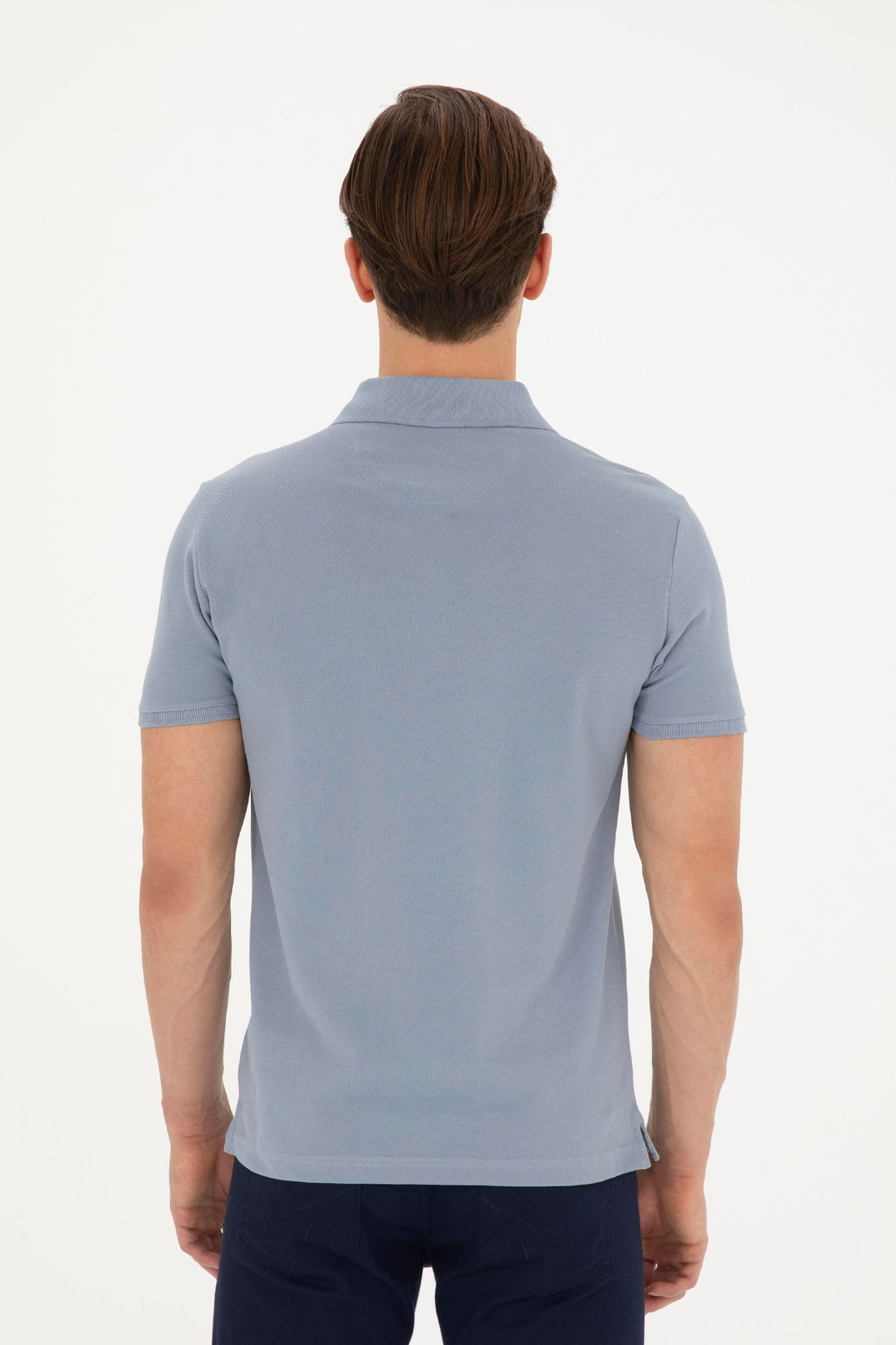 Мужская базовая футболка цвета индиго - U.s. polo assn фото 5