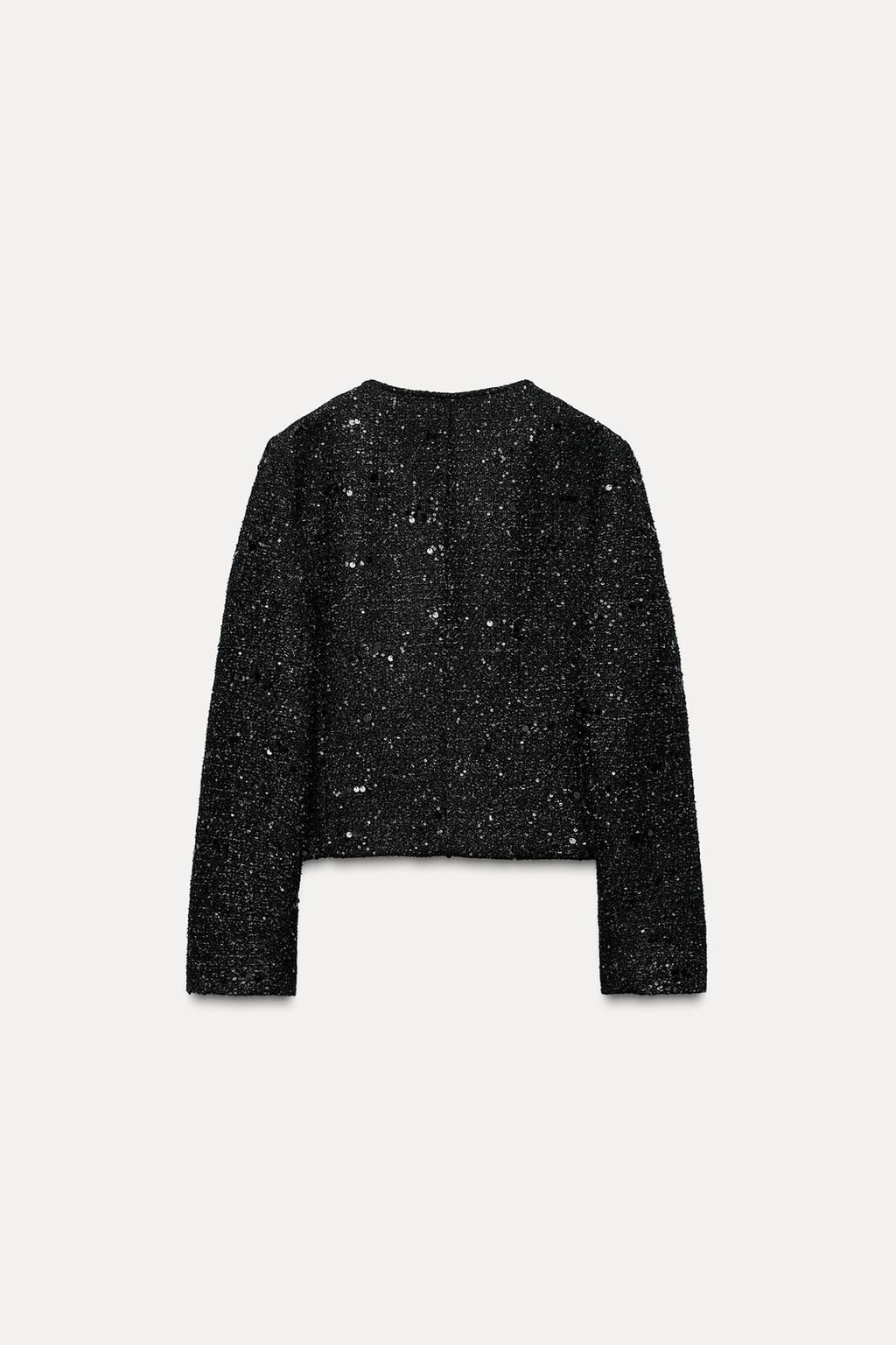 SEQUIN TEXTURED BLAZER - Zara фото 5
