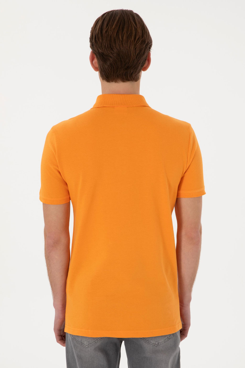 Erkek Slim Fit Polo Yaka Turuncu Basic Ti__rt Sepette S_rpriz _ndirim - U.s. polo assn фото 5
