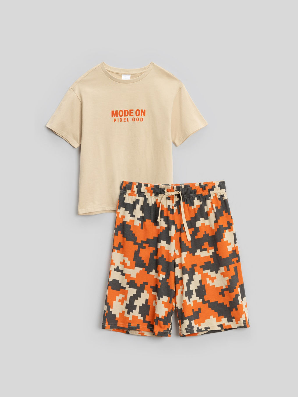 ACOOLA / Набор детский для мальчиков ((1)футболка и (2)шорты) Aswa бежевый  фото 3
