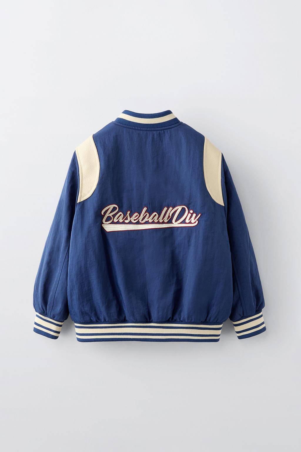 BOMBER JACKET WITH EMBROIDERED SLOGAN - Zara фото 4