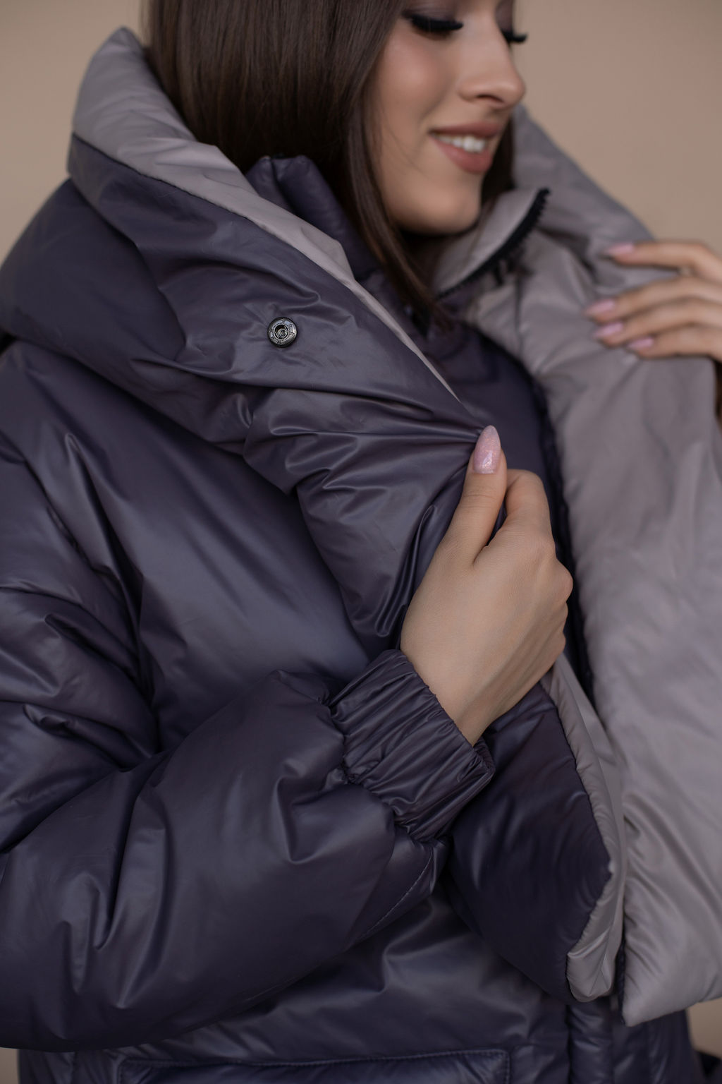 Куртка женская зимняя 22600 (черный/какао) - Kankan фото 23