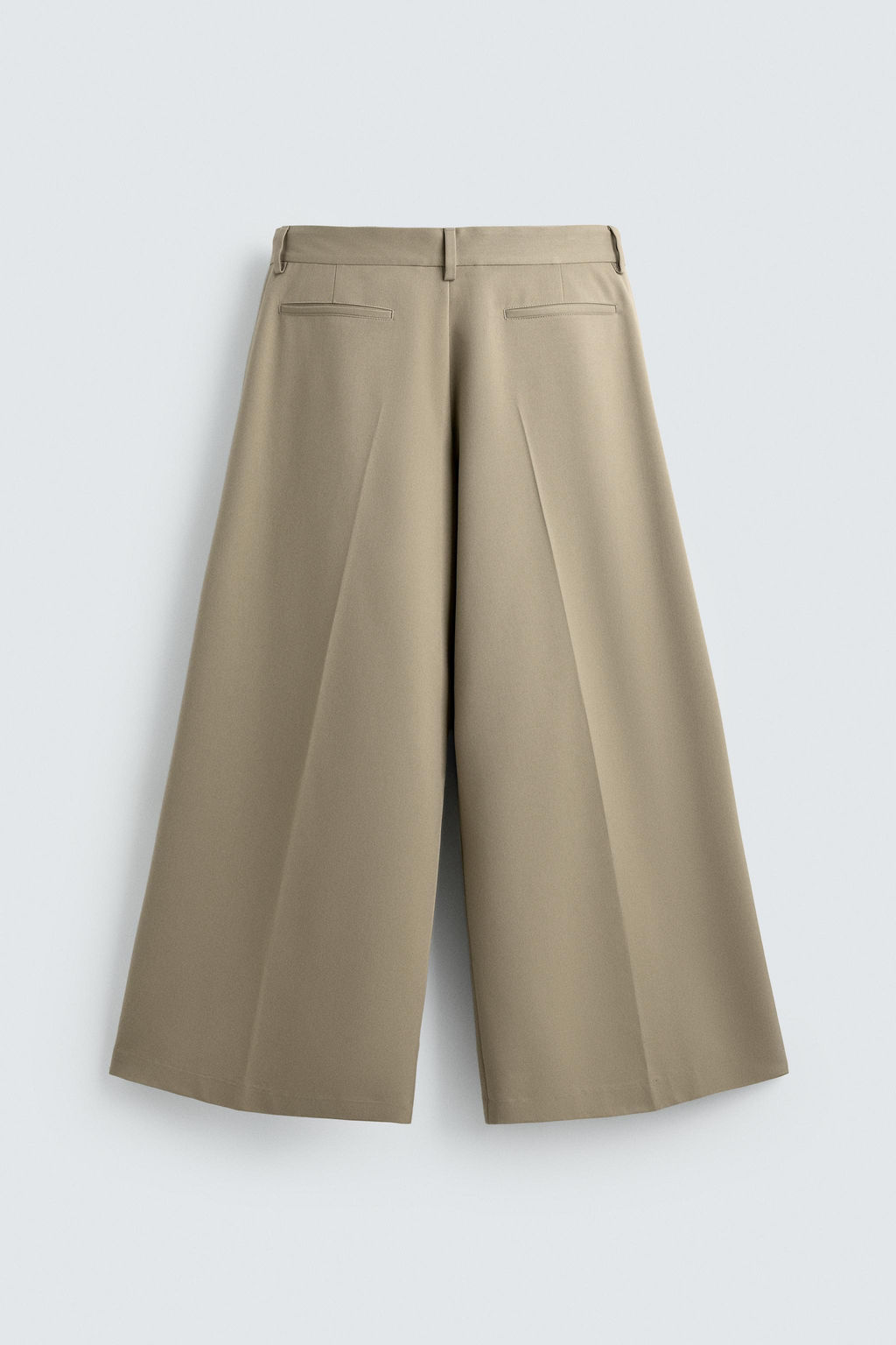 PANTAL?N WIDE FIT PLIEGUES / Beige