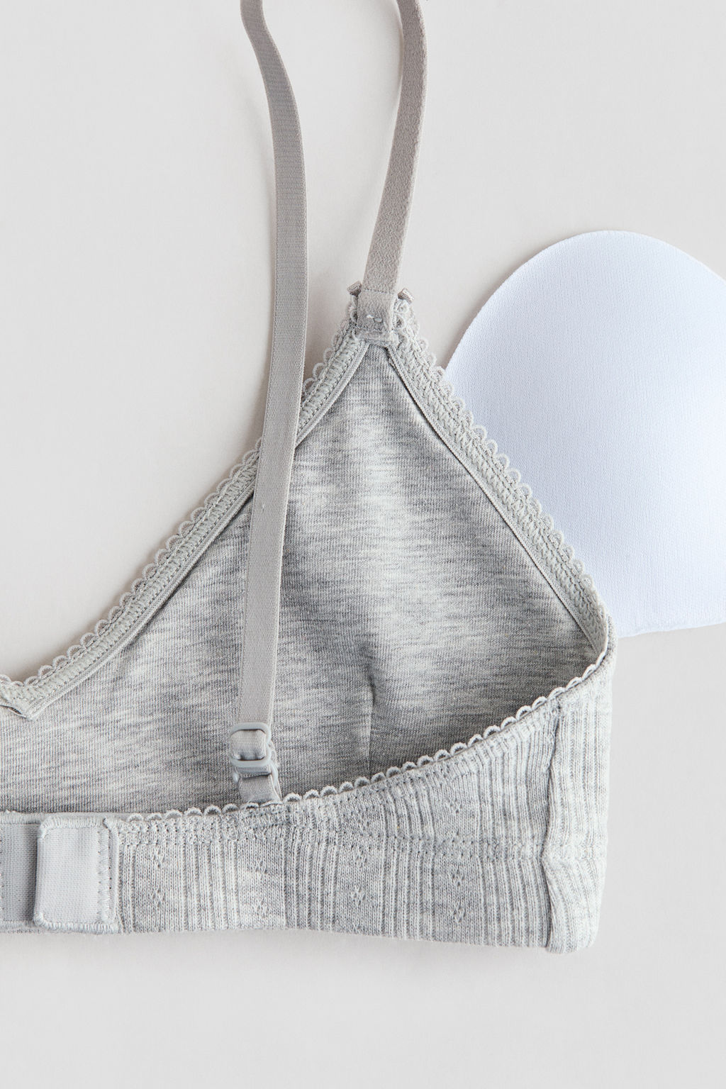 Crop top de pointelle de algod?n con relleno - H&m фото 4