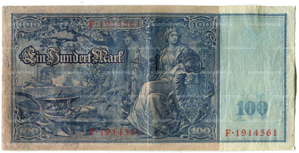 Банкнота 100 марок 1910 года Германия