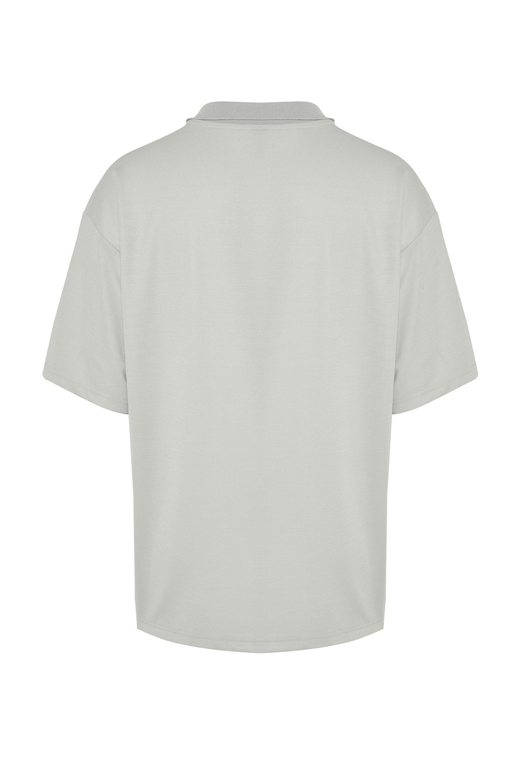 Tas Basic Oversize/Genis Kesim Tok Kumas Polo Yaka T-Shirt TMNSS24PO00012 - Trendyolmilla фото 8