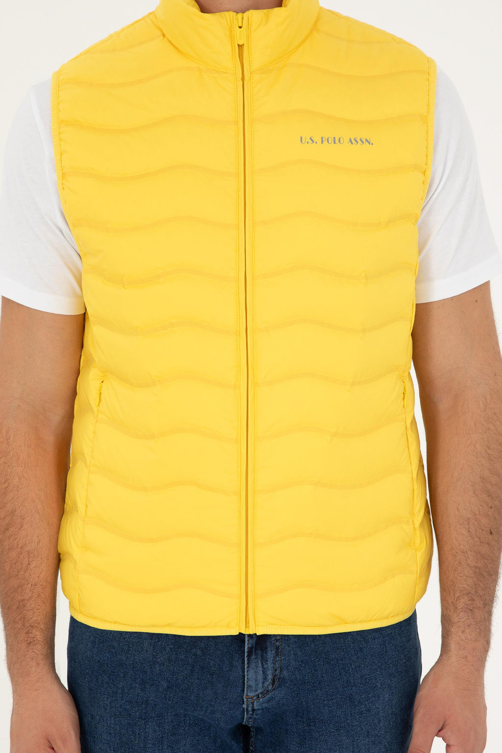 Мужской желтый жилет - U.s. polo assn фото 6