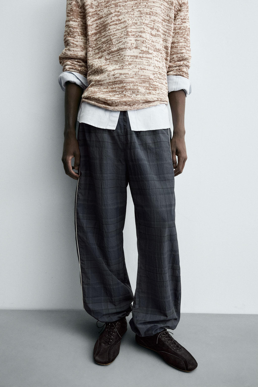 CONTRAST CHECK TECHNICAL JOGGER TROUSERS