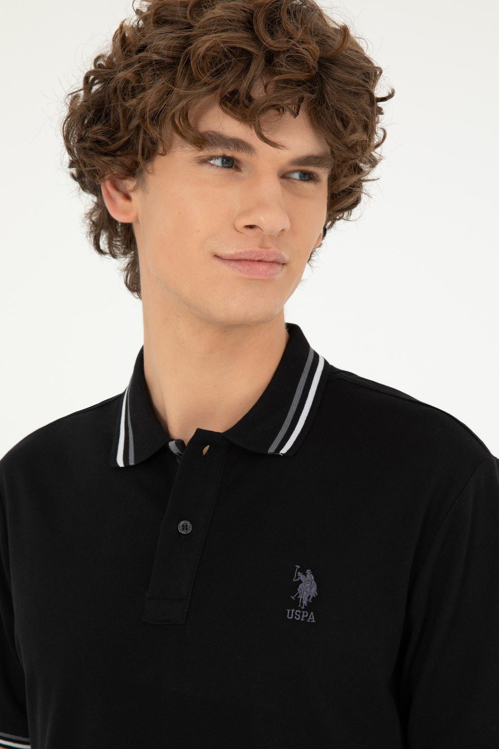 Мужская черная базовая футболка - U.s. polo assn фото 9