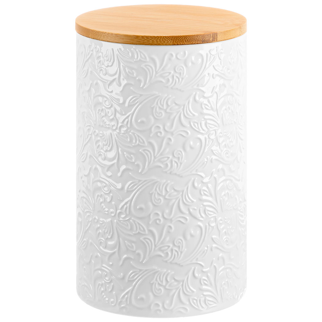 Банка д/хранения 1,2 л 11,3*11,3*18 см "Лоза" с дер. крышк. с сил. упл.