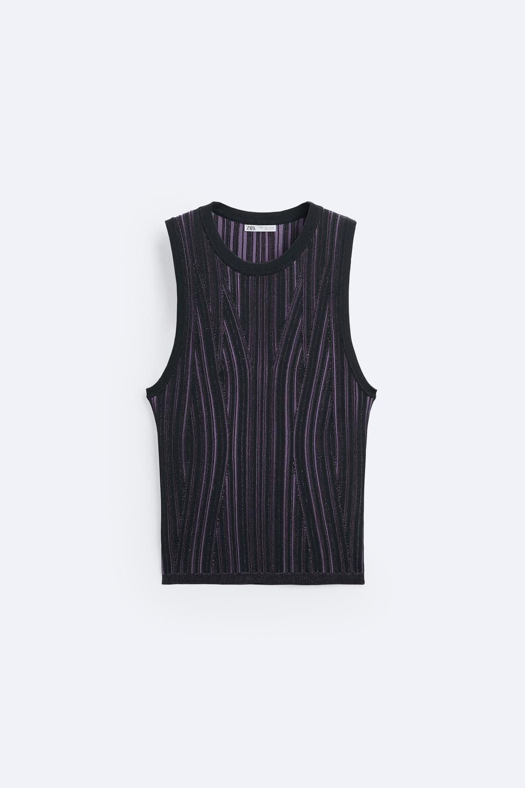 CONTRAST KNIT TANK TOP - Zara фото 6
