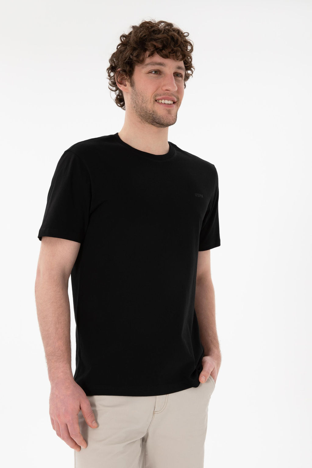 Erkek Regular Fit Bisiklet Yaka Siyah Basic Ti__rt Sepette S_rpriz _ndirim - U.s. polo assn фото 2
