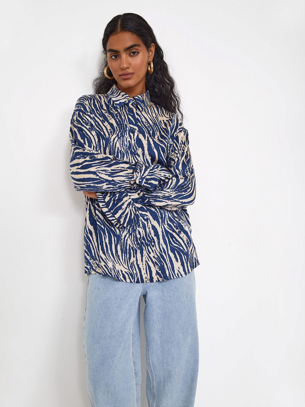 Рубашка с абстрактным принтом B2903/fleur - Emka фото 2