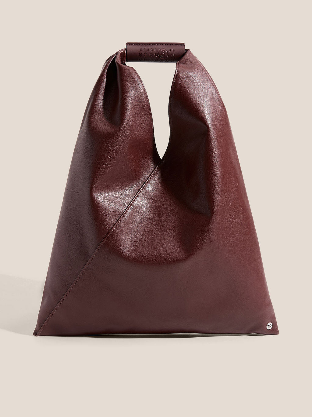 Женская сумка с ручкой MM6 MAISON MARGIELA SMALL JAPANESE HANDBAG Артикул 4670119, коричнево-бордовый