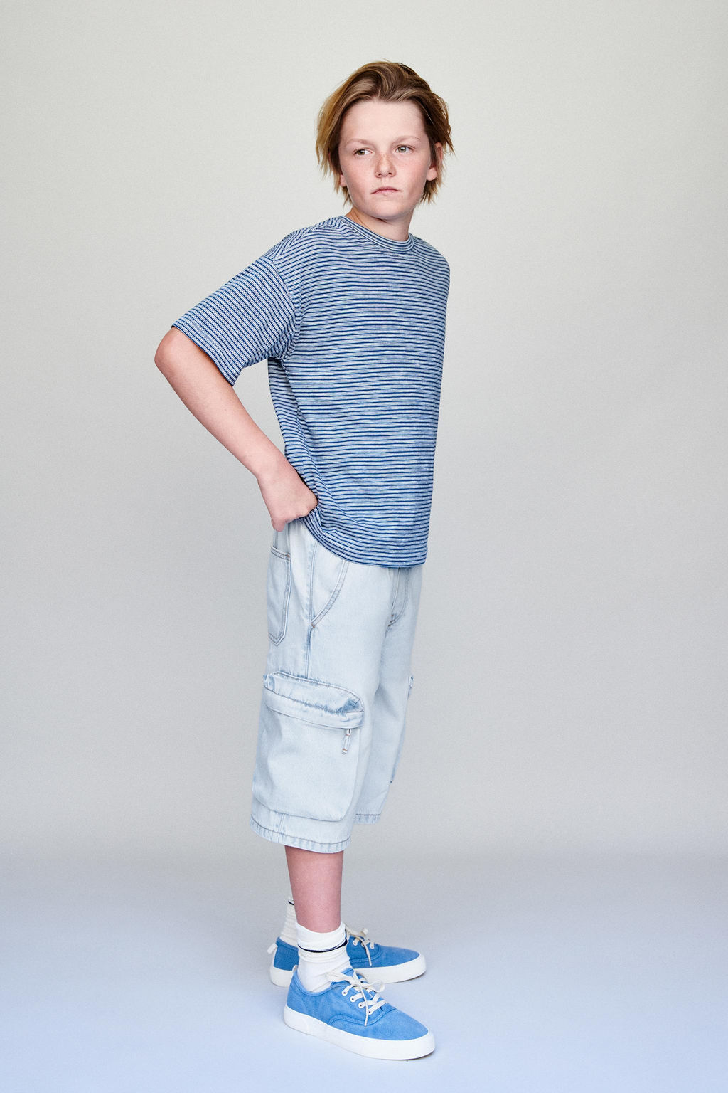 BERMUDA DENIM CARGO URBAN / Azul - Zara фото 2