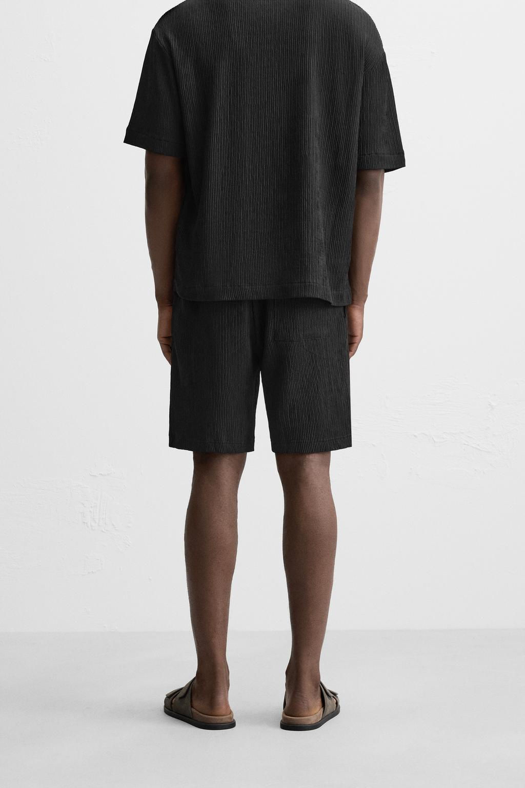 RELAXED FIT JACQUARD BERMUDA SHORTS - Zara фото 3