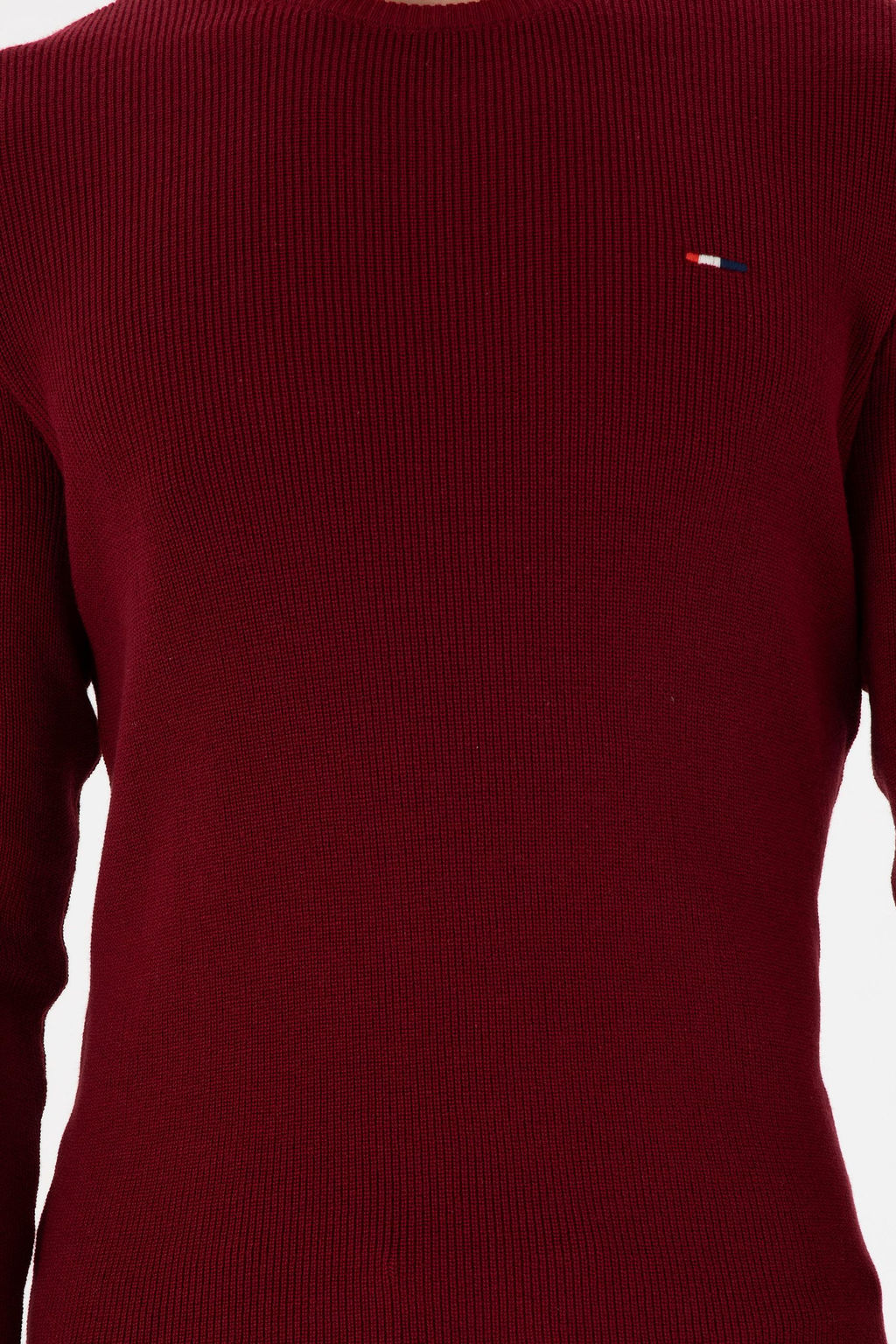 Erkek Slim Fit Bisiklet Yaka Bordo Basic Kazak - U.s. polo assn фото 6