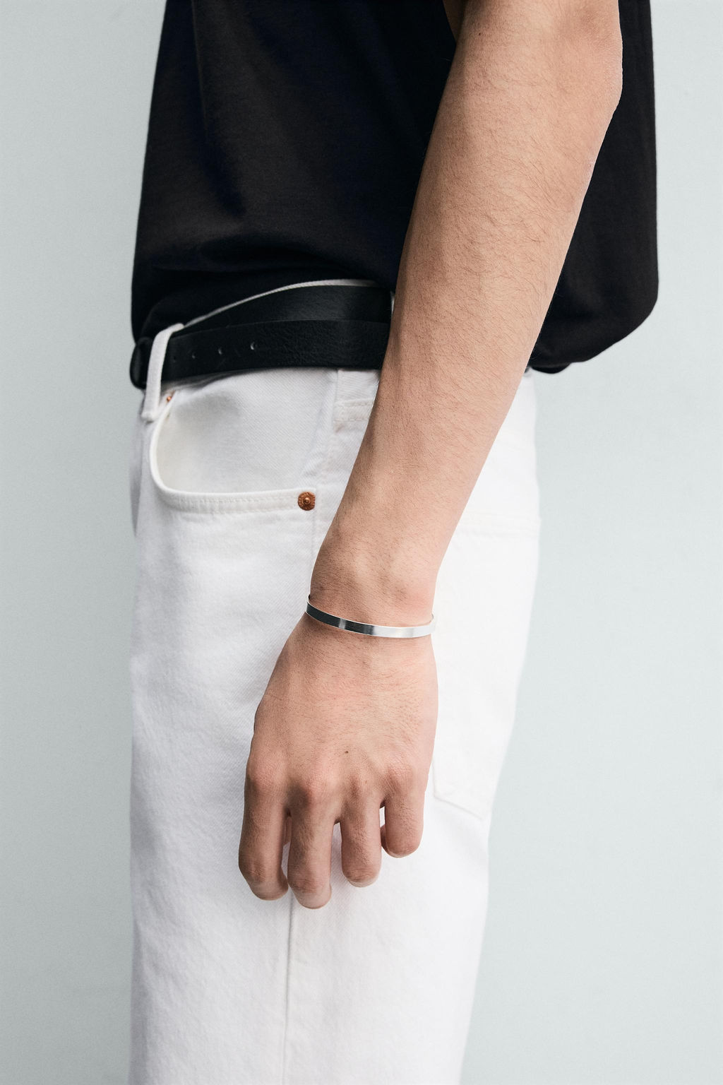 PULSERA R?GIDA ACERO INOXIDABLE / Plata