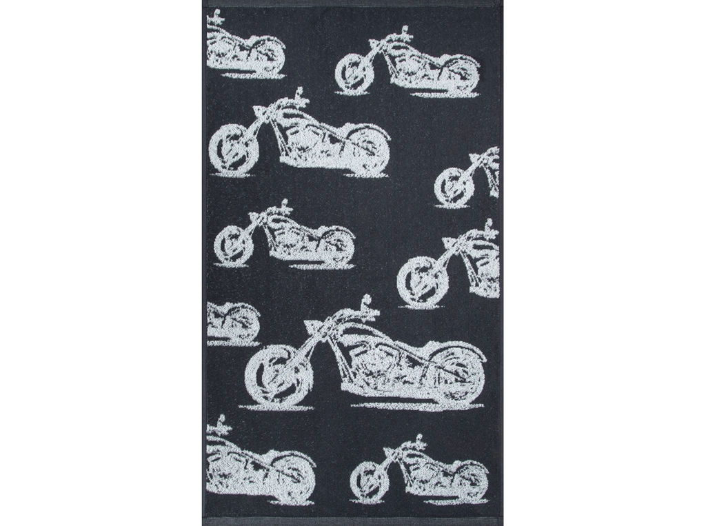 Полотенце махровое 6с103.412ж1 Мото-паттерн(антрацит) 50х90см