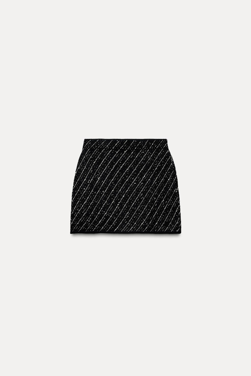 CONTRAST KNIT MINI SKIRT - Zara фото 4