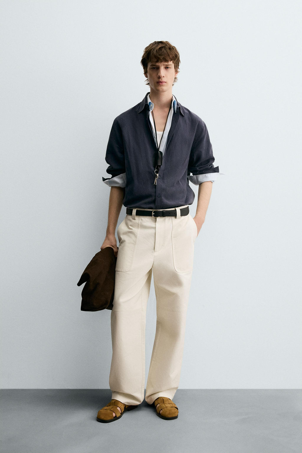 RELAXED FIT FLOWING SHIRT - Zara фото 8