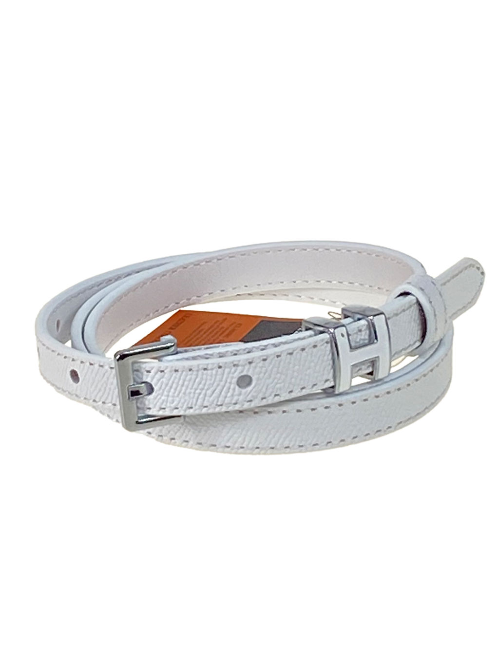 Ремень женский из натуральной кожи, цвет белый