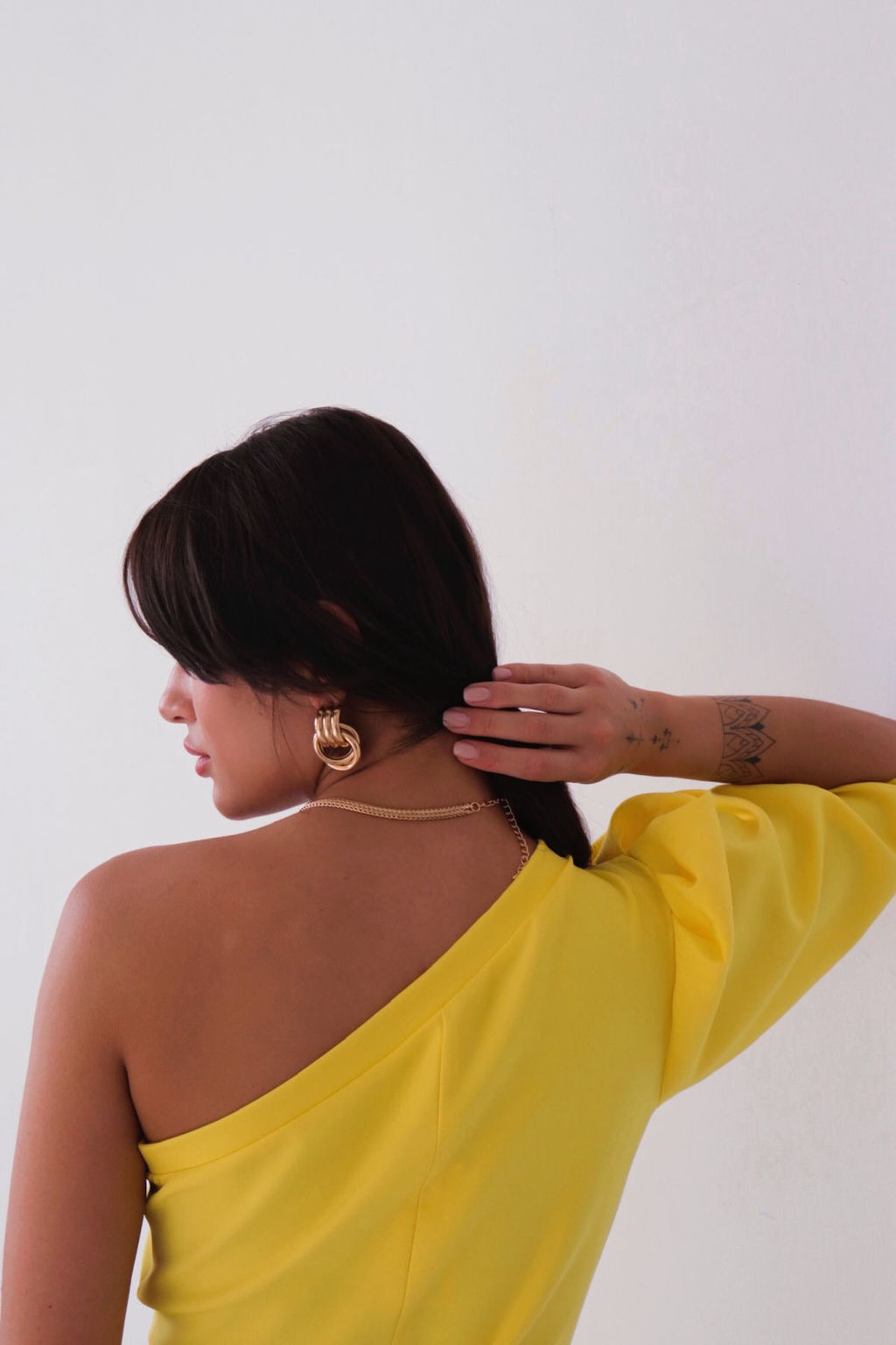 Асимметричное платье лимонное - Martichelli фото 14