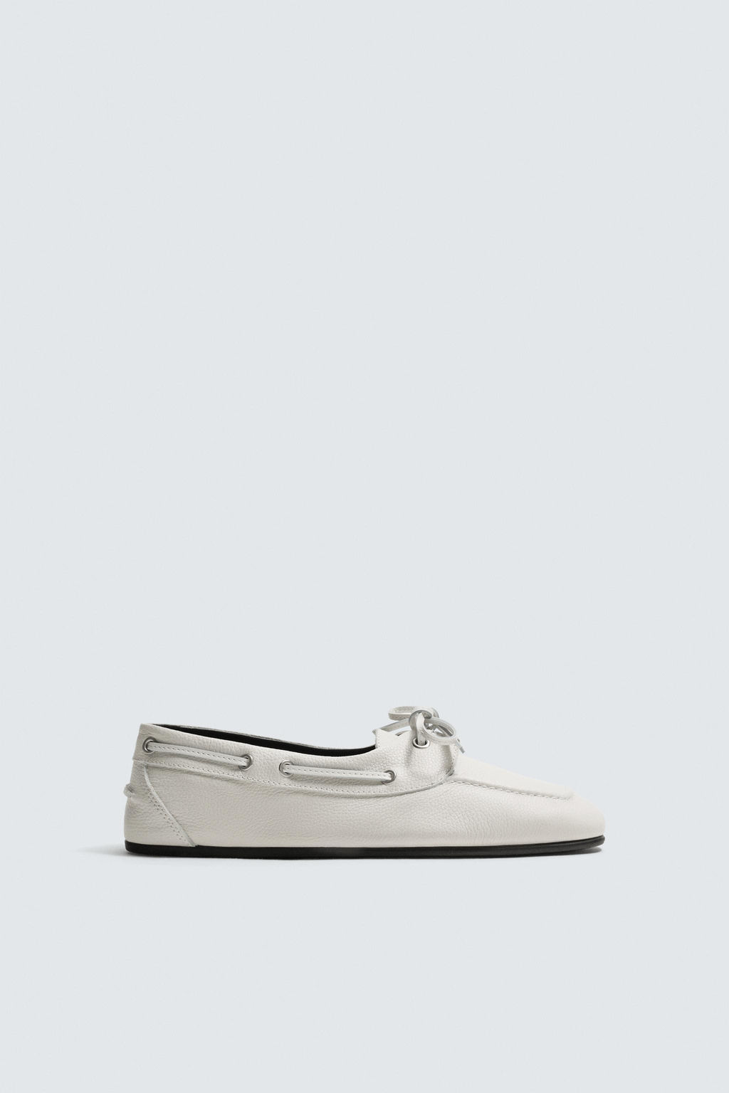 ZAPATO N?UTICO PIEL / Blanco Crudo - Zara фото 4