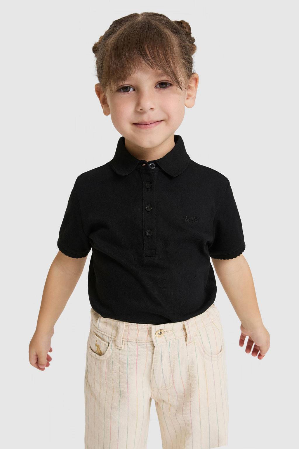 K_z _ocuk Polo Yaka Siyah Basic Ti__rt - U.s. polo assn фото 3