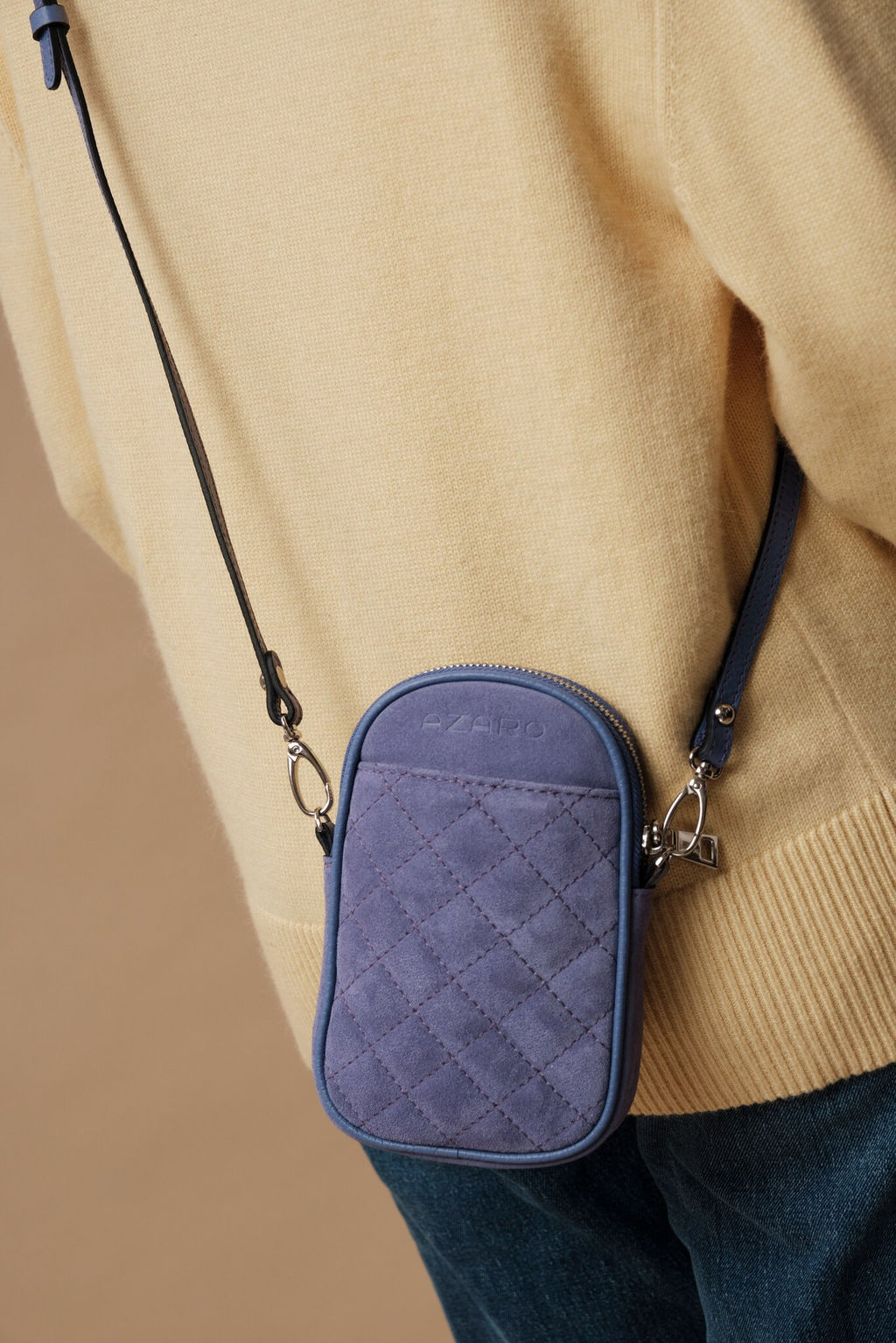 Сумка замшевая Azaro 30832 сиреневый закат