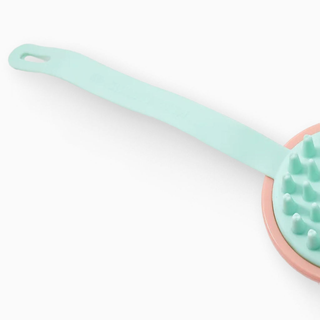 ETHERA Массажная силиконовая щётка для мытья головы, розовый  фото 2