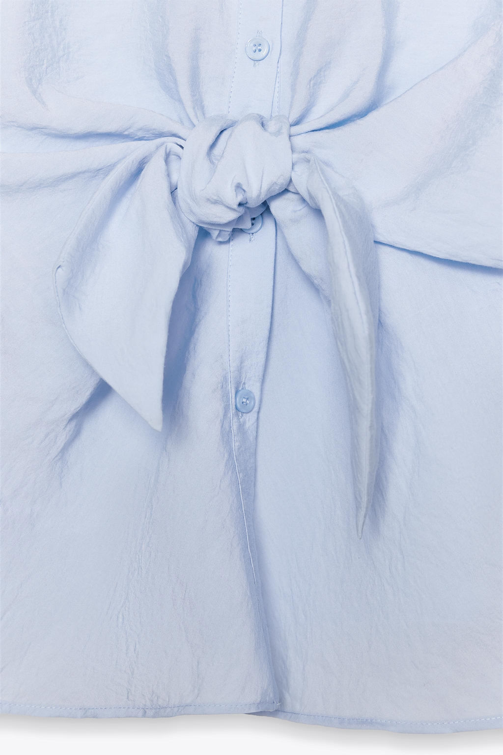 SHORT SLEEVE SHIRT WITH KNOT - Zara фото 15