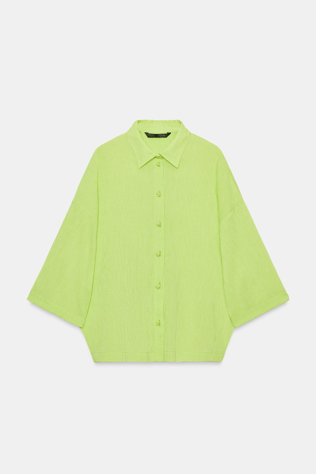 CAMISA MANGA CORTA ZW COLLECTION / Verde - Zara фото 5