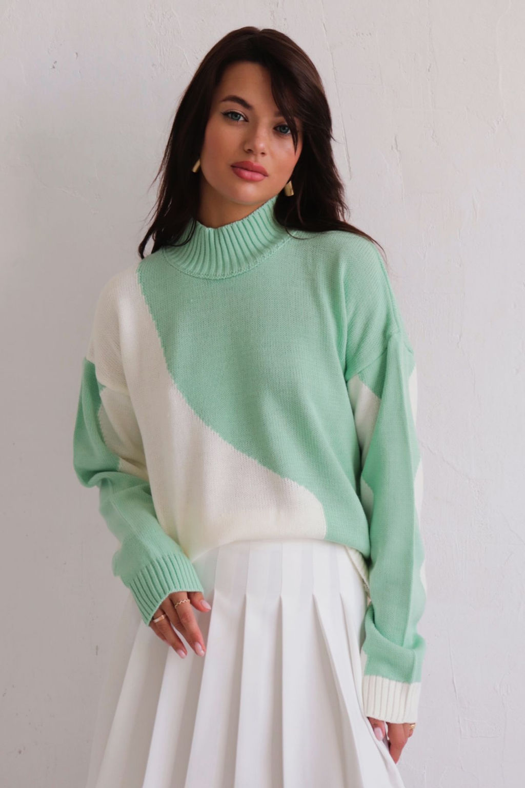 Martichelli Свитер мятно-белый  фото 4