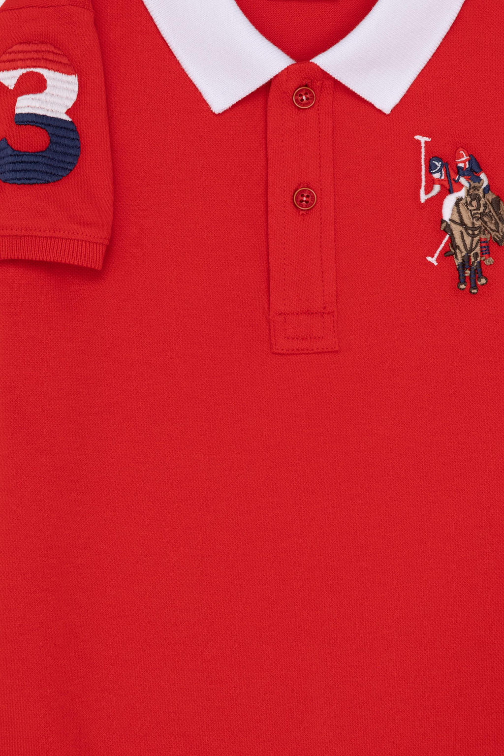 Красная футболка с воротником-поло для мальчиков - U.s. polo assn фото 12