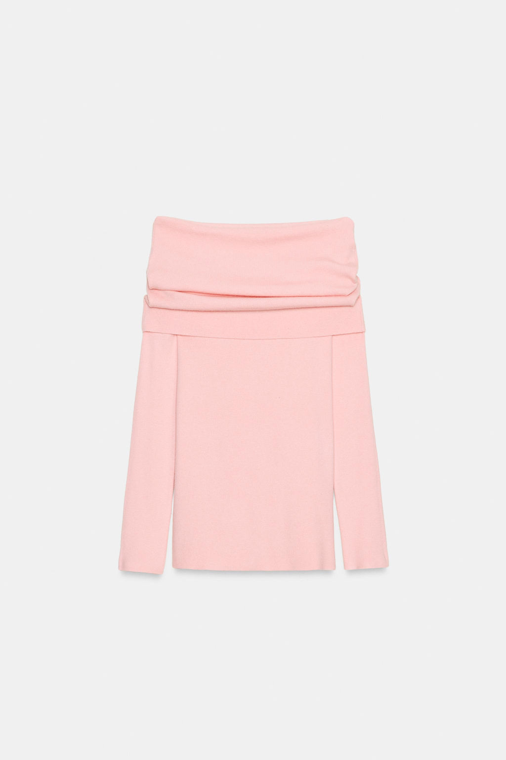 JERSEY PUNTO OFF SHOULDER / Rosa claro - Zara фото 4