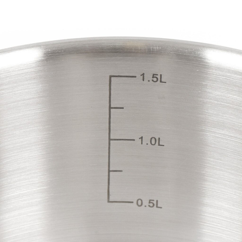 Кастрюля нержавеющая сталь, 1.8 л, с крышкой, Daniks, Бонн, GS-01319-16CA (364384)  фото 6