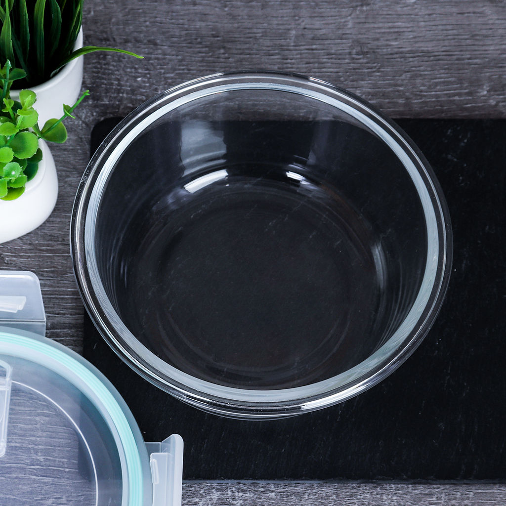 Контейнер круглый крышка с клапаном 620 мл стекло / BXW-620Y /уп 36/ - ГалеонТрейд фото 2