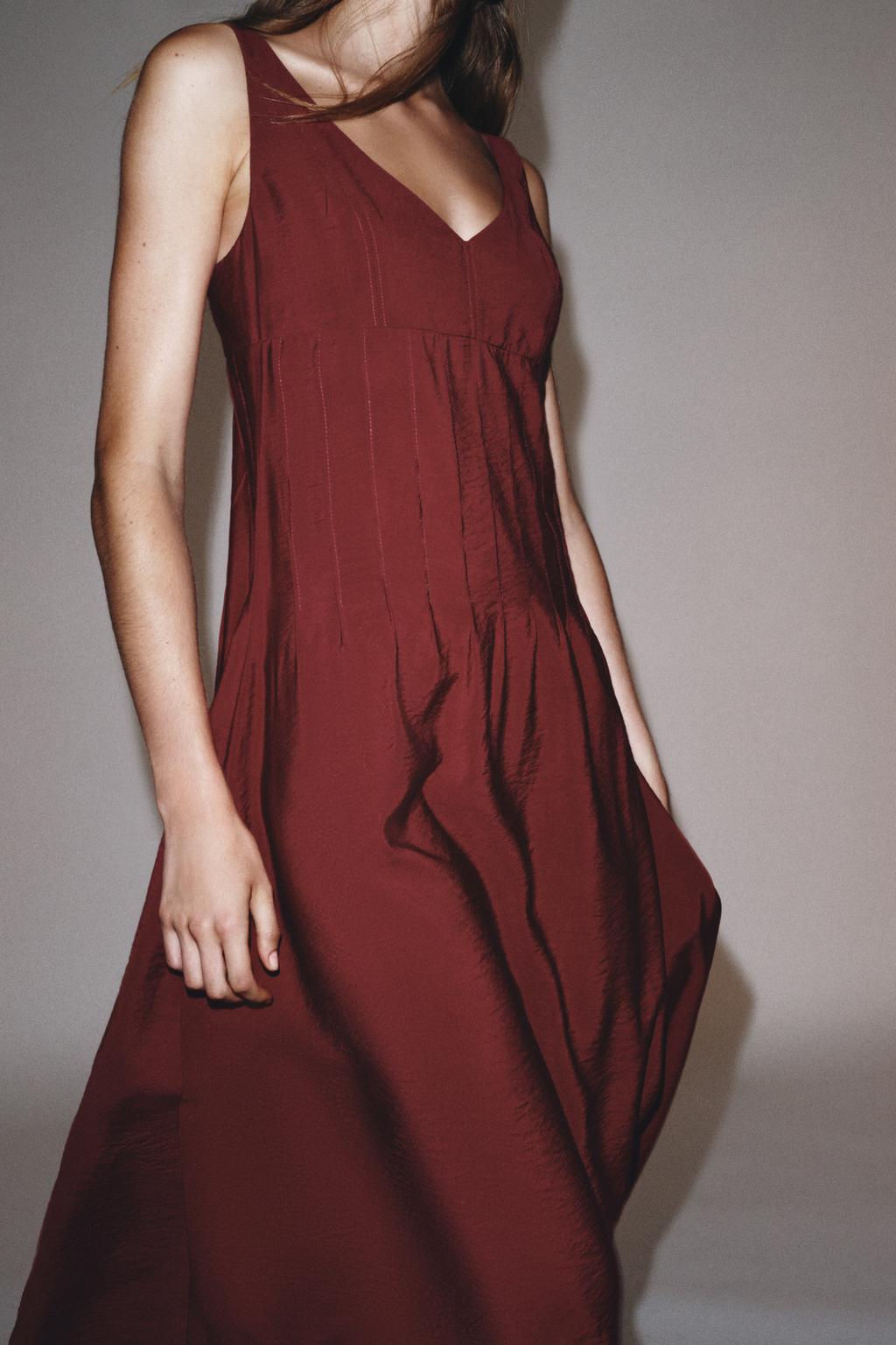 DRAWSTRING MIDI DRESS - Zara фото 4