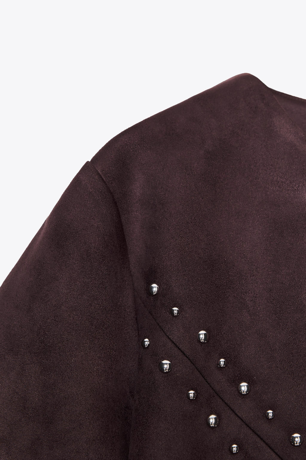 STUDDED FAUX SUEDE DRESS - Zara фото 7