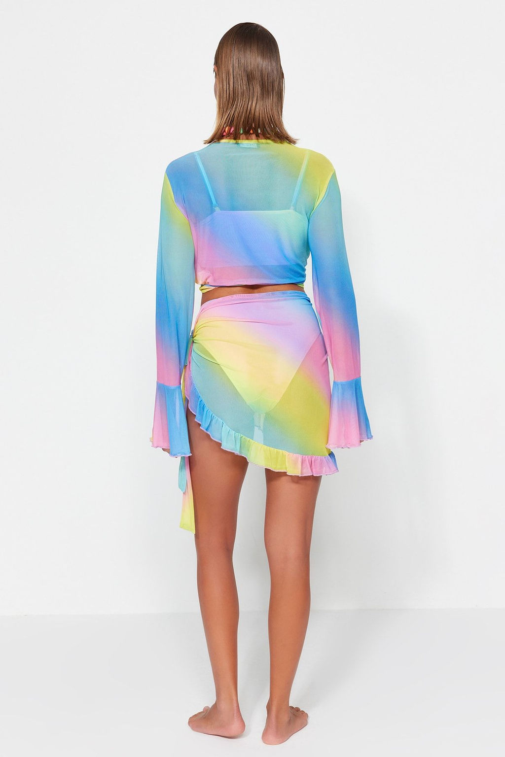 Degrade Orme Baglama Detayl? Plaj Bluz-Etek Tak?m TBESS23AU00034 - Trendyolmilla фото 6