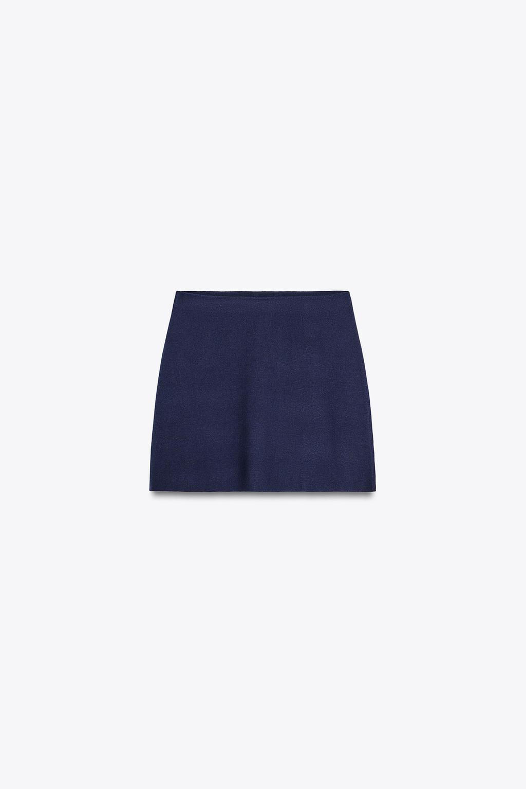 PLAIN KNIT MINI SKIRT - Zara фото 7