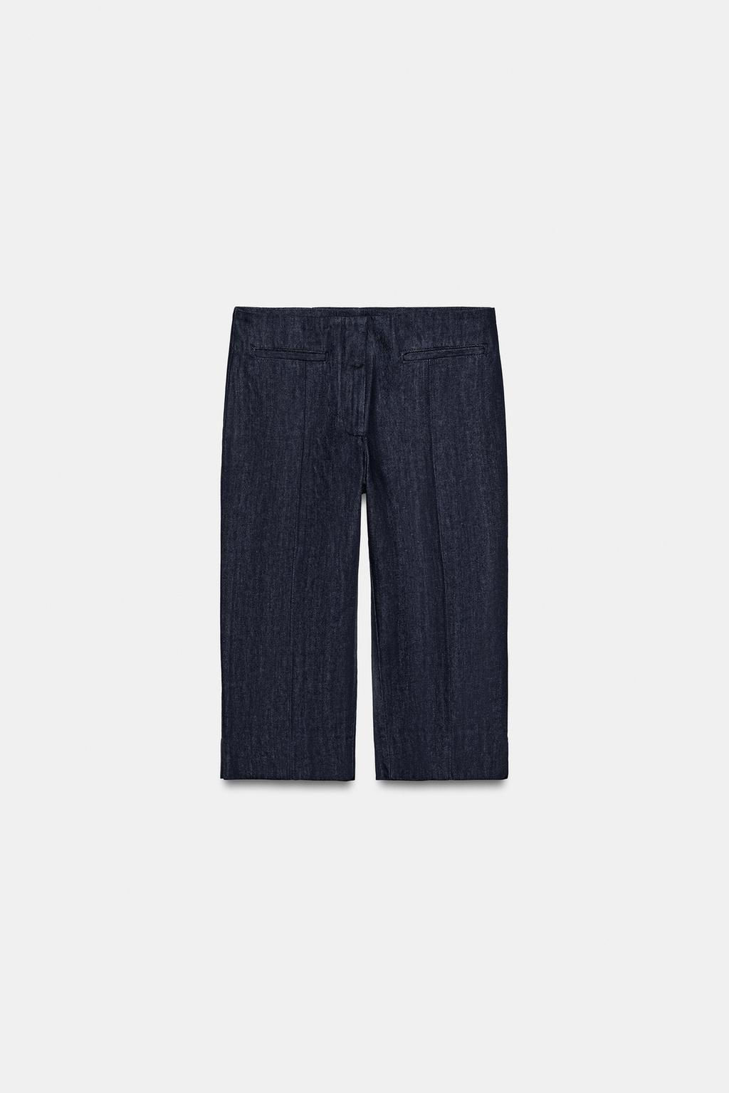 PANTAL?N CAPRI DENIM ZW COLLECTION / Azul - Zara фото 10