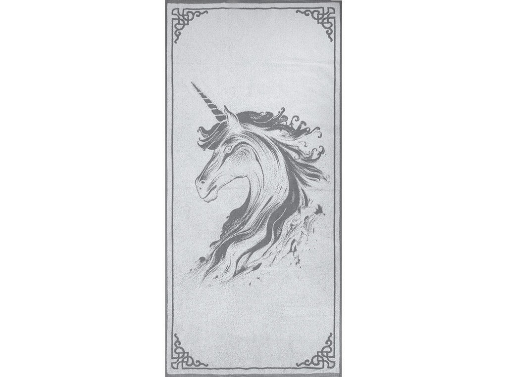 Полотенце махровое 6с102.411ж1 Огненный единорог(графит5) 67х150см