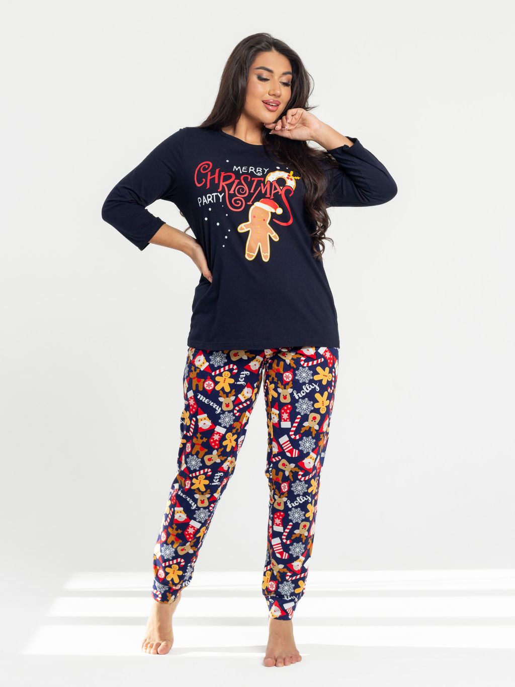 Пижама женская кулирка с брюками "ПРЯНЯ"