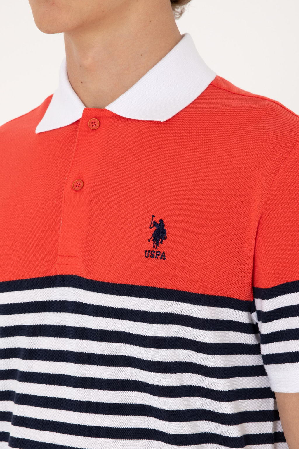 Erkek Regular Fit Polo Yaka K_rm_z_ Ti__rt Sepette S_rpriz _ndirim - U.s. polo assn фото 7