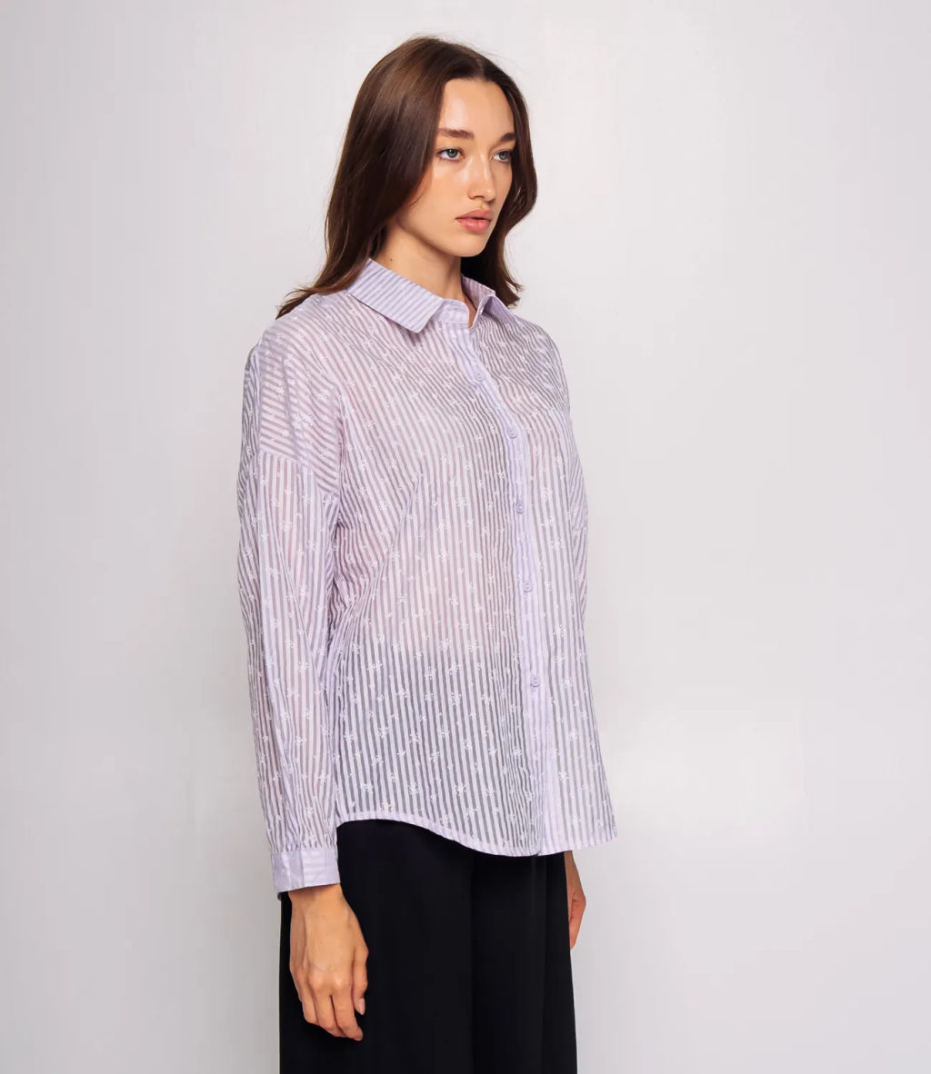 Рубашка #КТ66001, сиреневый