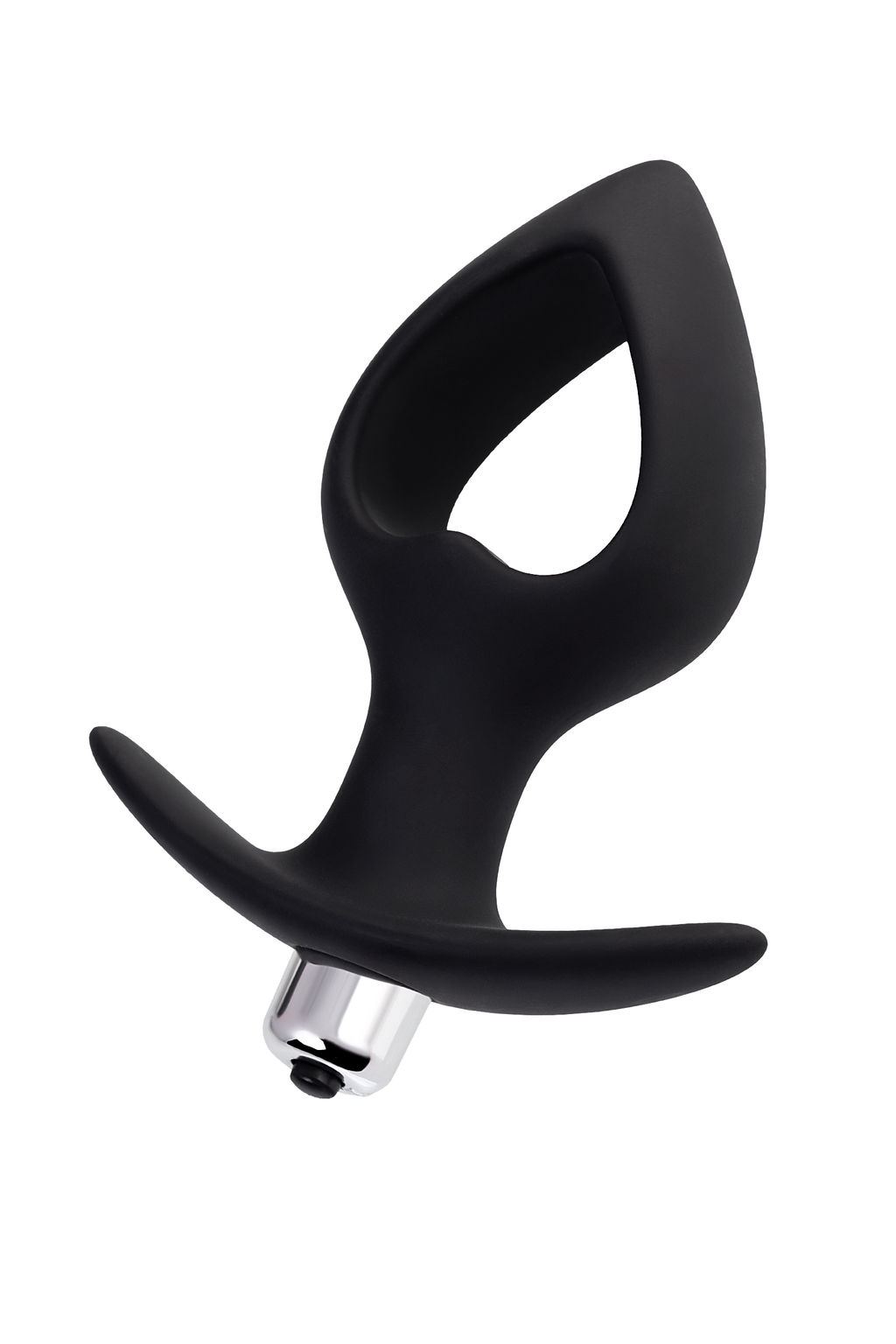 Анальная вибровтулка-расширитель POPO Pleasure by TOYFA Cordis M, силикон, черная, 14 см, 5,5  фото 4