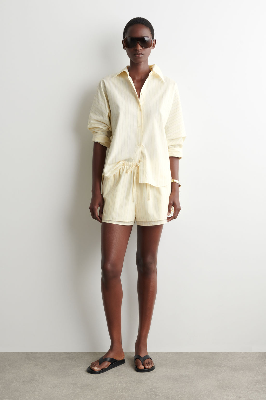 SHORTS DE POPELINA DE ALGOD?N CON AJUSTE DE CORD?N - H&m фото 3