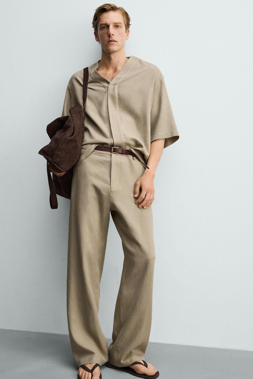 CAMISA RELAXED FIT VISCOSA - C??AMO / Vis?n - Zara фото 6